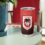 Personalized St. George Illawarra Dragons Tumbler Cup Easter Mascot - Colorful Eggs Cartoon Style