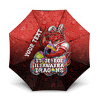 Personalized St. George Illawarra Dragons Umbrella Easter Mascot - Colorful Eggs Cartoon Style