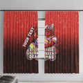 Personalized St. George Illawarra Dragons Window Curtain Easter Mascot - Colorful Eggs Cartoon Style