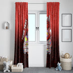 Personalized St. George Illawarra Dragons Window Curtain Easter Mascot - Colorful Eggs Cartoon Style