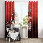 Personalized St. George Illawarra Dragons Window Curtain Easter Mascot - Colorful Eggs Cartoon Style