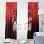Personalized St. George Illawarra Dragons Window Curtain Easter Mascot - Colorful Eggs Cartoon Style