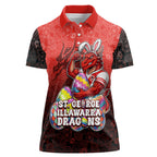 Personalized St. George Illawarra Dragons Women Polo Shirt Easter Mascot - Colorful Eggs Cartoon Style