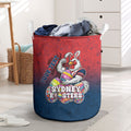 Personalized Sydney Roosters Laundry Basket Easter Mascot - Colorful Eggs Cartoon Style