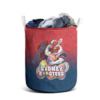 Personalized Sydney Roosters Laundry Basket Easter Mascot - Colorful Eggs Cartoon Style