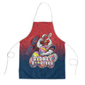 Personalized Sydney Roosters Apron Easter Mascot - Colorful Eggs Cartoon Style