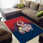 Personalized Sydney Roosters Area Rug Easter Mascot - Colorful Eggs Cartoon Style