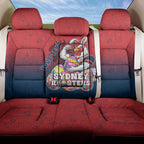 Personalized Sydney Roosters Back Car Seat Cover Easter Mascot - Colorful Eggs Cartoon Style