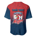 Personalized Sydney Roosters Baseball Jersey Easter Mascot - Colorful Eggs Cartoon Style