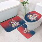 Personalized Sydney Roosters Bathroom Set Easter Mascot - Colorful Eggs Cartoon Style