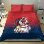 Personalized Sydney Roosters Bedding Set Easter Mascot - Colorful Eggs Cartoon Style