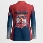 Personalized Sydney Roosters Blazer Easter Mascot - Colorful Eggs Cartoon Style