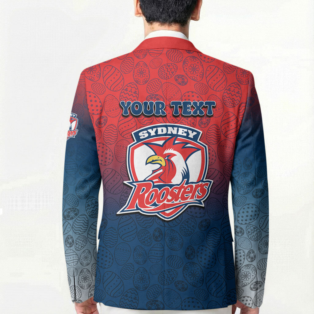 Personalized Sydney Roosters Blazer Easter Mascot - Colorful Eggs Cartoon Style