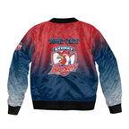 Personalized Sydney Roosters Bomber Jacket Easter Mascot - Colorful Eggs Cartoon Style