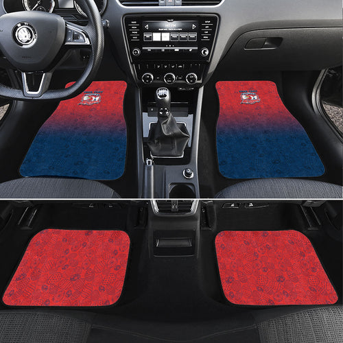 Personalized Sydney Roosters Car Mats Easter Mascot - Colorful Eggs Cartoon Style