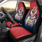 Personalized Sydney Roosters Car Seat Cover Easter Mascot - Colorful Eggs Cartoon Style