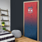Personalized Sydney Roosters Door Cover Easter Mascot - Colorful Eggs Cartoon Style