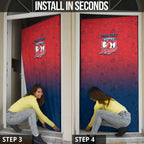 Personalized Sydney Roosters Door Cover Easter Mascot - Colorful Eggs Cartoon Style