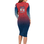 Personalized Sydney Roosters Family Matching Long Sleeve Bodycon Dress and Hawaiian Shirt Easter Mascot - Colorful Eggs Cartoon Style