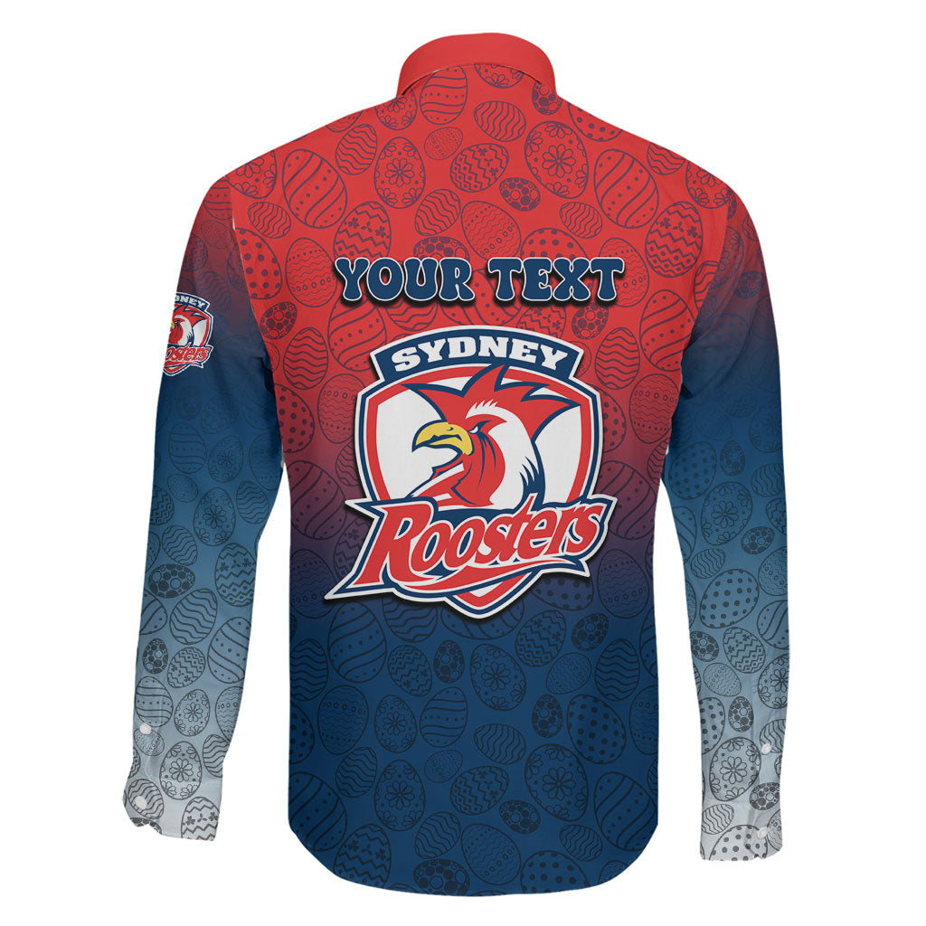 Personalized Sydney Roosters Family Matching Mermaid Dress and Hawaiian Shirt Easter Mascot - Colorful Eggs Cartoon Style