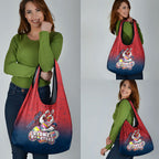 Personalized Sydney Roosters Grocery Bag Easter Mascot - Colorful Eggs Cartoon Style