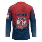 Personalized Sydney Roosters Hockey Jersey Easter Mascot - Colorful Eggs Cartoon Style