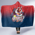Personalized Sydney Roosters Hooded Blanket Easter Mascot - Colorful Eggs Cartoon Style
