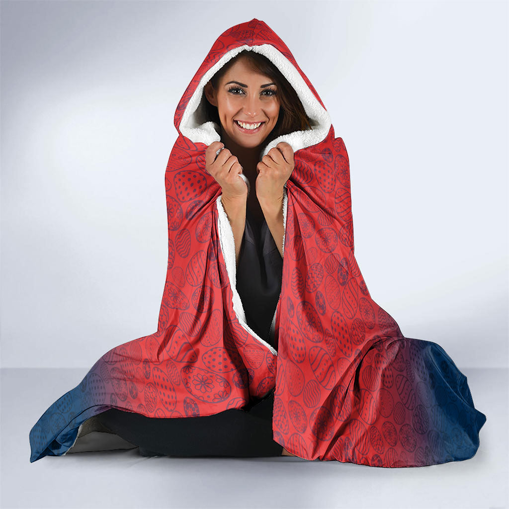 Personalized Sydney Roosters Hooded Blanket Easter Mascot - Colorful Eggs Cartoon Style