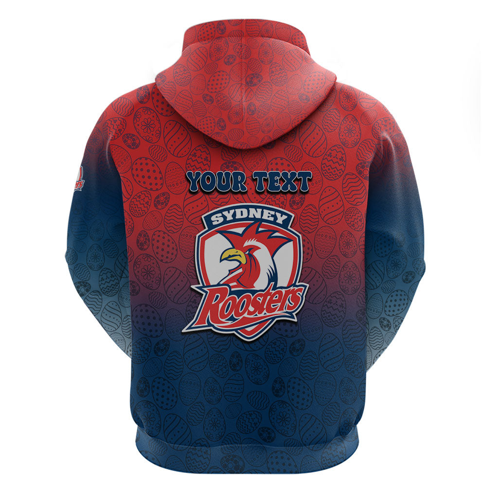 Personalized Sydney Roosters Hoodie Easter Mascot - Colorful Eggs Cartoon Style