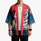 Personalized Sydney Roosters Kimono Easter Mascot - Colorful Eggs Cartoon Style
