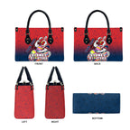 Personalized Sydney Roosters Leather Bag Easter Mascot - Colorful Eggs Cartoon Style