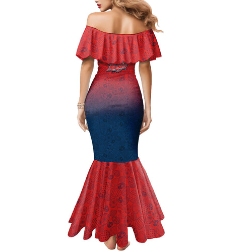 Personalized Sydney Roosters Mermaid Dress Easter Mascot - Colorful Eggs Cartoon Style