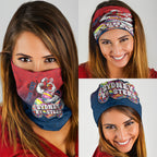 Personalized Sydney Roosters Neck Gaiter Easter Mascot - Colorful Eggs Cartoon Style