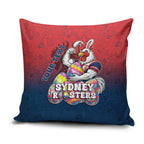 Personalized Sydney Roosters Pillow Cover Easter Mascot - Colorful Eggs Cartoon Style