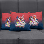 Personalized Sydney Roosters Pillow Cover Easter Mascot - Colorful Eggs Cartoon Style