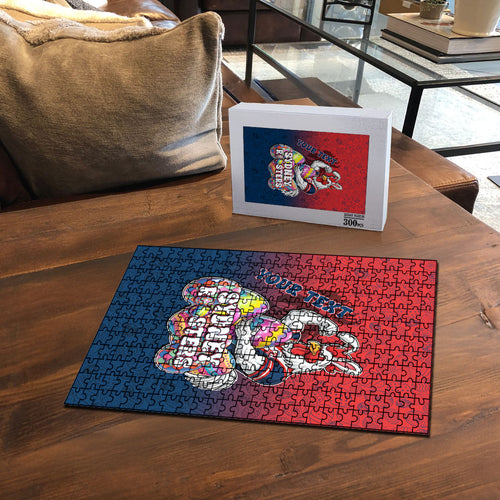 Personalized Sydney Roosters Puzzle Easter Mascot - Colorful Eggs Cartoon Style