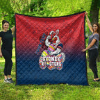 Personalized Sydney Roosters Quilt Easter Mascot - Colorful Eggs Cartoon Style