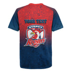 Personalized Sydney Roosters Rugby Jersey Easter Mascot - Colorful Eggs Cartoon Style