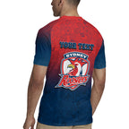 Personalized Sydney Roosters Rugby Jersey Easter Mascot - Colorful Eggs Cartoon Style