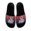Personalized Sydney Roosters Slide Sandals Easter Mascot - Colorful Eggs Cartoon Style
