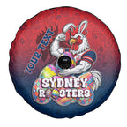 Personalized Sydney Roosters Spare Tire Cover Easter Mascot - Colorful Eggs Cartoon Style