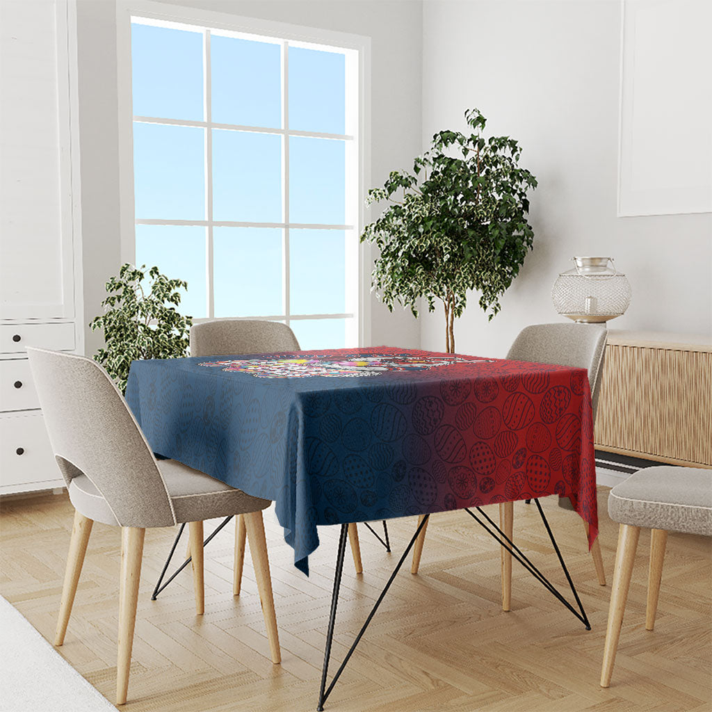 Personalized Sydney Roosters Tablecloth Easter Mascot - Colorful Eggs Cartoon Style