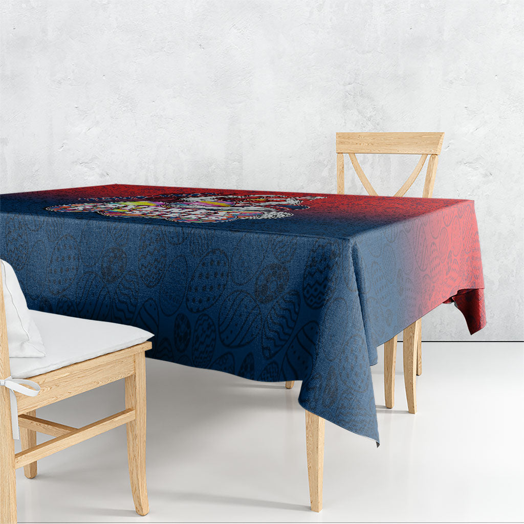 Personalized Sydney Roosters Tablecloth Easter Mascot - Colorful Eggs Cartoon Style