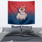 Personalized Sydney Roosters Tapestry Easter Mascot - Colorful Eggs Cartoon Style