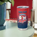 Personalized Sydney Roosters Tumbler Cup Easter Mascot - Colorful Eggs Cartoon Style