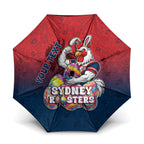 Personalized Sydney Roosters Umbrella Easter Mascot - Colorful Eggs Cartoon Style