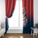 Personalized Sydney Roosters Window Curtain Easter Mascot - Colorful Eggs Cartoon Style