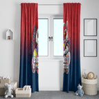 Personalized Sydney Roosters Window Curtain Easter Mascot - Colorful Eggs Cartoon Style