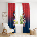 Personalized Sydney Roosters Window Curtain Easter Mascot - Colorful Eggs Cartoon Style