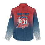 Personalized Sydney Roosters Women Casual Shirt Easter Mascot - Colorful Eggs Cartoon Style